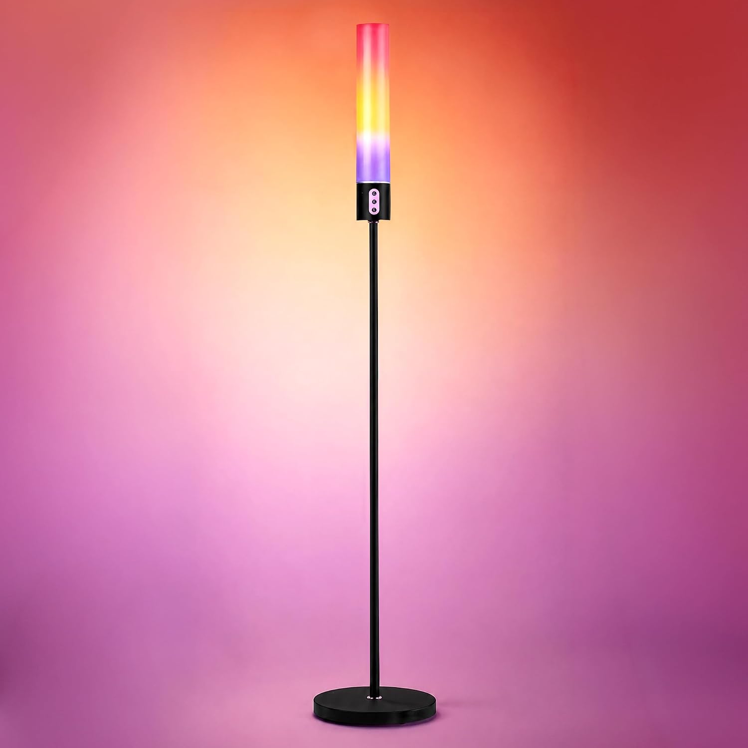 RGB+CCT Smart Floor Lamp, 1000LM LED Modern Standing Lamp with App & Voice Control, Music Sync, Dimmable 2200K-6500K, 16 Million Colors, Alexa Compatible, 65" Tall Living Room Lamp