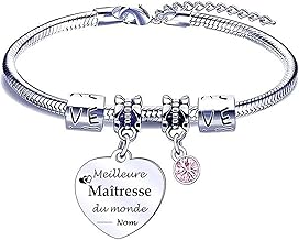 Cadeau Maestra Rgalo Enseignant bracelet Maestra Cadeau pour Inégant Bracelet, fête de l'enseignant Regaux de Laurea Bracelets Inaignan