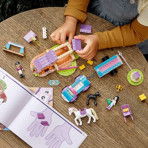 41441 Friends Addestramento Equestre e Rimorchio, Set con Cavallo Giocattolo e 2 Mini Bamboline, Giochi per Bambini e Bambine di 4 Anni in su - Lego - Immagine 16