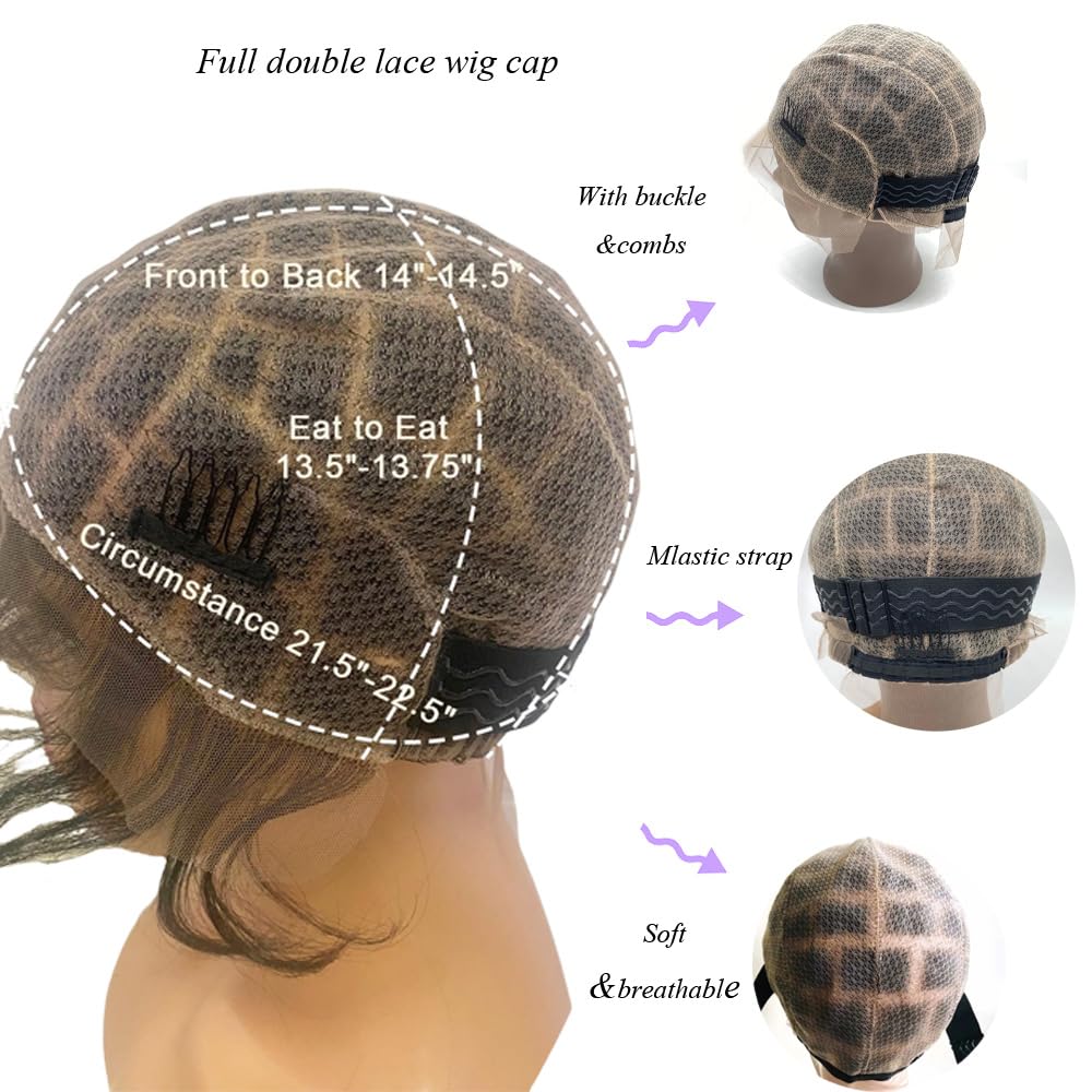 Crochet Cap for Hair Braided Full Lace Wig Caps with Baby Hair Lace Front Braided Wig Cap with natural knots Glueless Crochet Wig Caps for Black Women 113 knot - Image 3