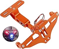 Vista 9 de Kit de soporte de placa de matrícula para motocicleta Worldmotop, eliminador de guardabarros universal ajustable para Yamaha Kawasaki Honda Ducati