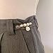 5 Pcs Fashion Pearl Brooch,Sweater Shawl Clip Double Faux Pearl Brooches Waist Pants Extender Safety Pins Elegant Design Excellent Gift