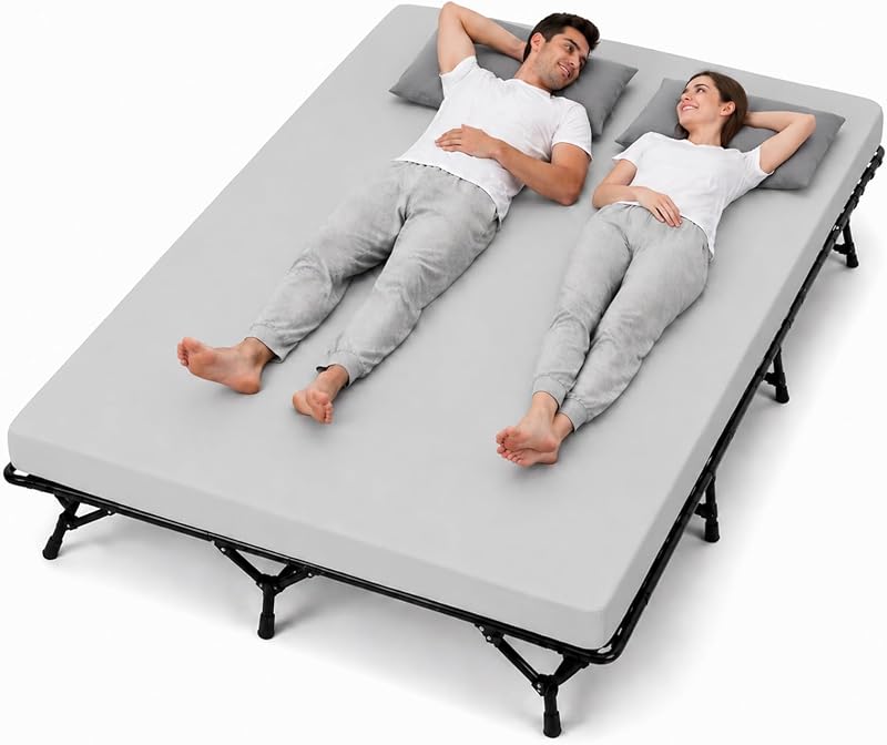 Almohadilla para cuna de camping de espuma viscoelástica de 2.0 in, solo almohadilla, almohadilla de camping para cuna plegable y cuna plegable, equipo de campamento enrollable portátil para tienda de campaña de viaje en auto, fondo impermeable antideslizante, cubierta extraíble