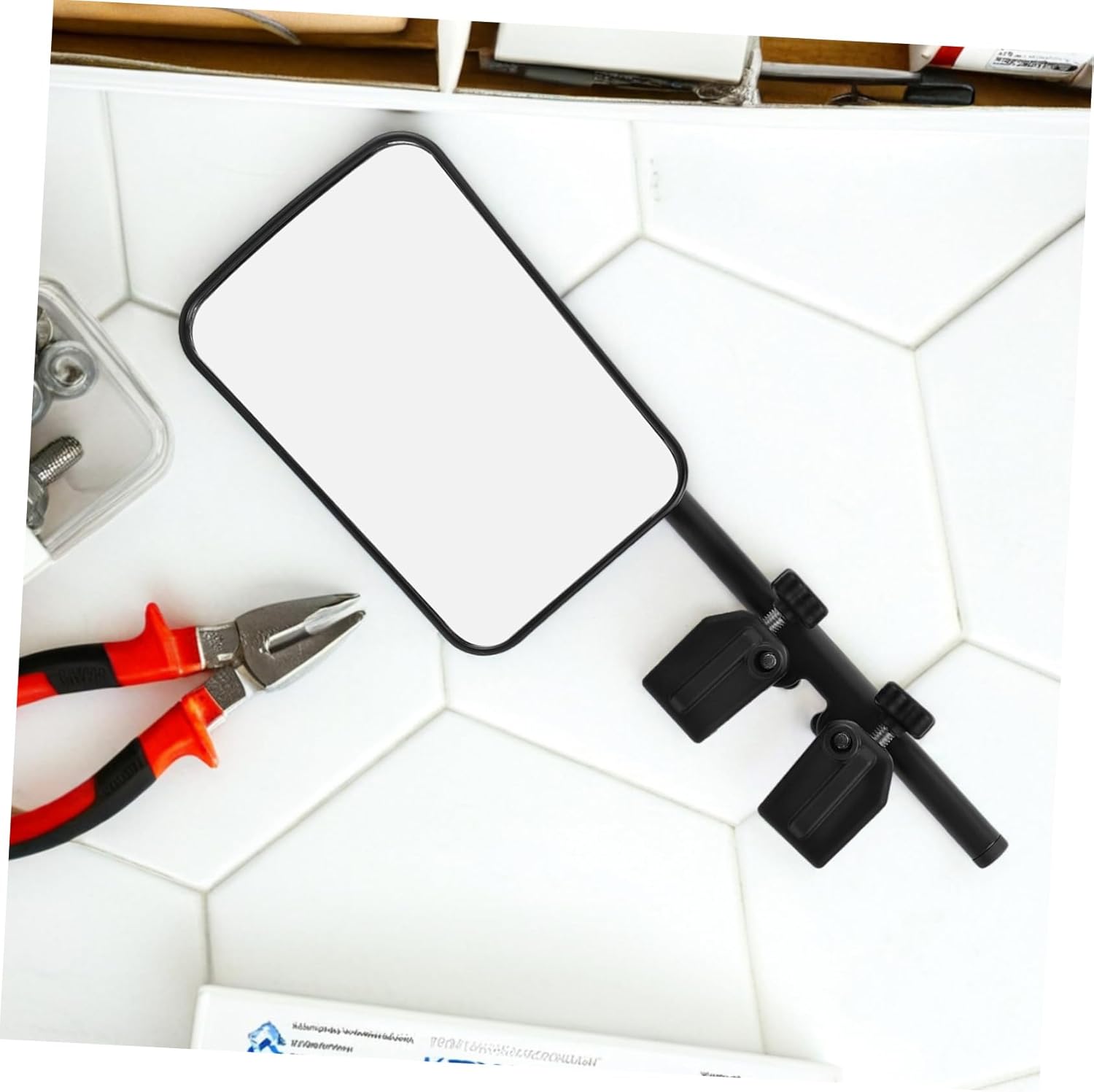 Cabilock 2pcs Towing Mirror Extensions Rearview Mirror for Pickup Trucks Wide-angle and Towing Hitch Adapter