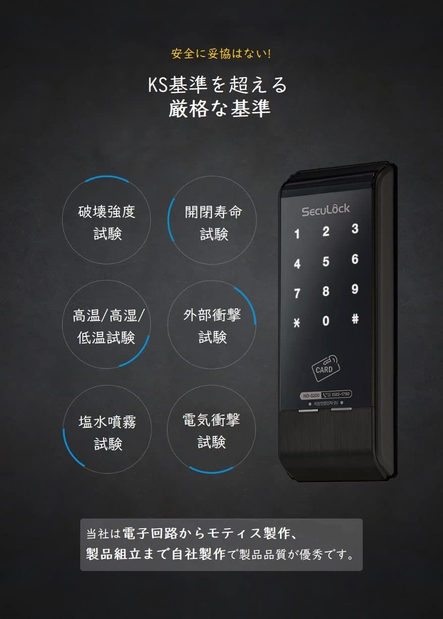 SECULOCK/ND-S200CH 【サムラッチ】 / 横タイプ/デジタルドアロック、ロック/サムスンドアロック生産工場製品