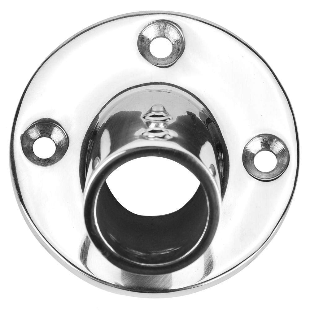 Corrimano Barca Inox Grado Marino Base Rotonda 60 Gradi per Tubo 22mm o 25mm 22mm