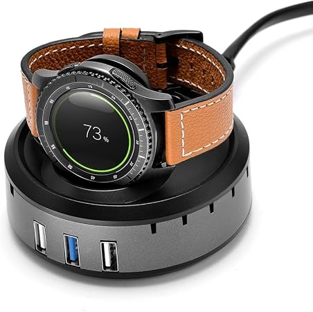 aresh para Samsung Gear S3 Classic/Frontier Wireless carga accesorios  Cargador Stand, puerto de 3 USB cargador Dock Estación de carga Dock para Samsung  Gear S3 Frontier/S3 Classic/S2 Classic : Amazon.es: Electrónica