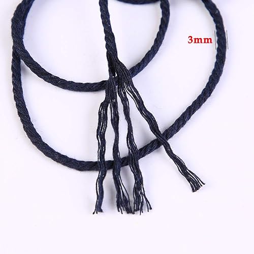 Miniatura 82 de Cuerda de macramé gris de 0.118 in x 109 yardas, cuerda de algodón de colores para colgar en la pared, colgadores de plantas, manualidades, tejer