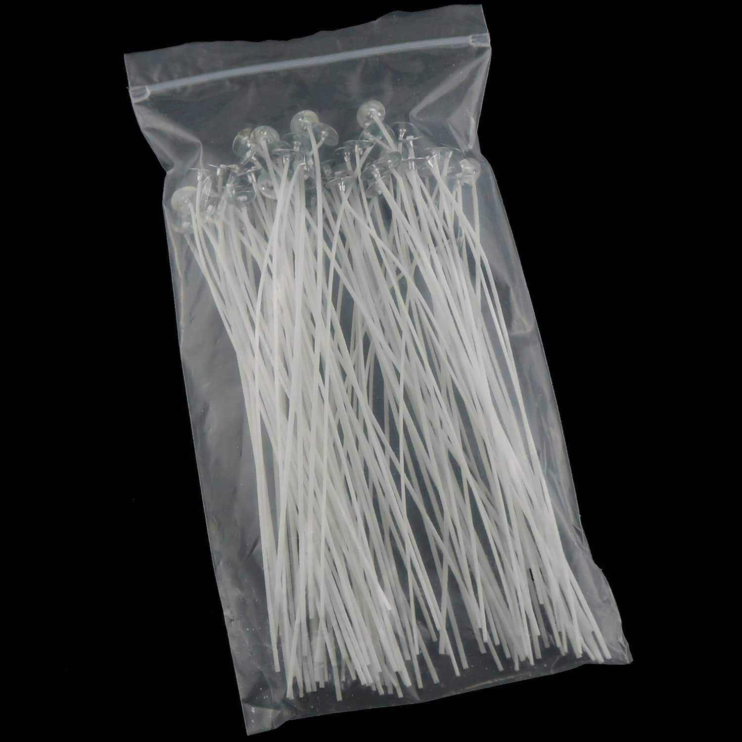 DGZZI 100pcs 8" Cotton Candle Wick Pre-Wax Candle Wicks Long Wicks for Candle Making