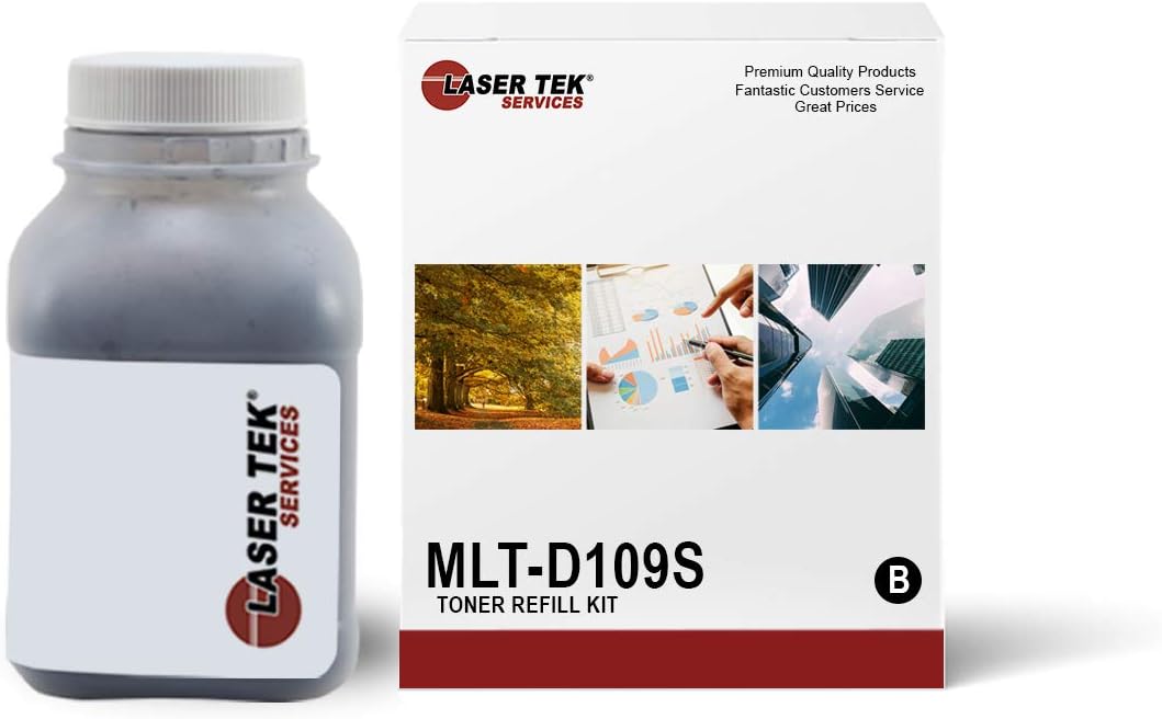 Compatible SCX4300 Toner Refill Kit – Refills MLT-D109S Cartridges – Black, 1-Pack – Works with Samsung SCX-4300 Printer