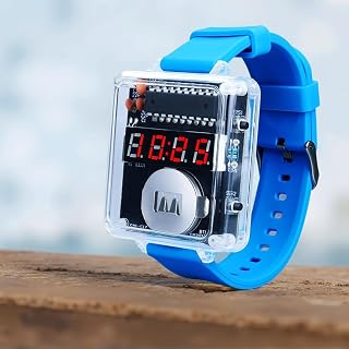 DIY Electronic Watch kit LED Digital Tube Display Silicone Strap Soldering Project for Beginner