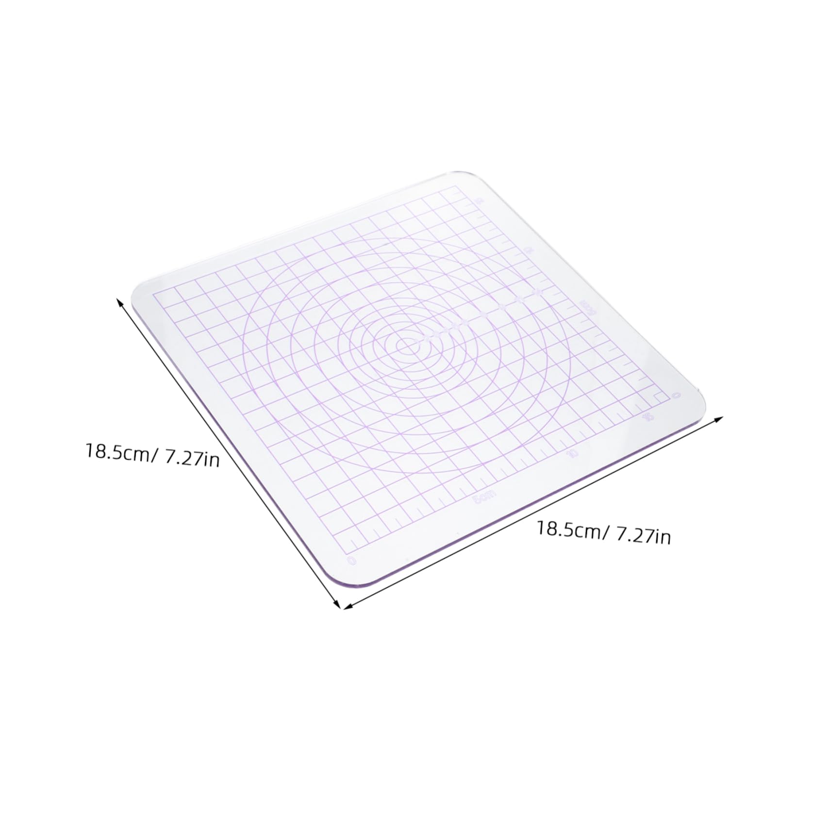 Beatifufu Round Acrylic Disc Clay Rolling Board Nonstick Feature Portable Lightweight