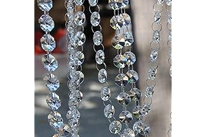 Davias 13 Feet Glass Crystal Garland for Christmas Tree, Party and Home Decor