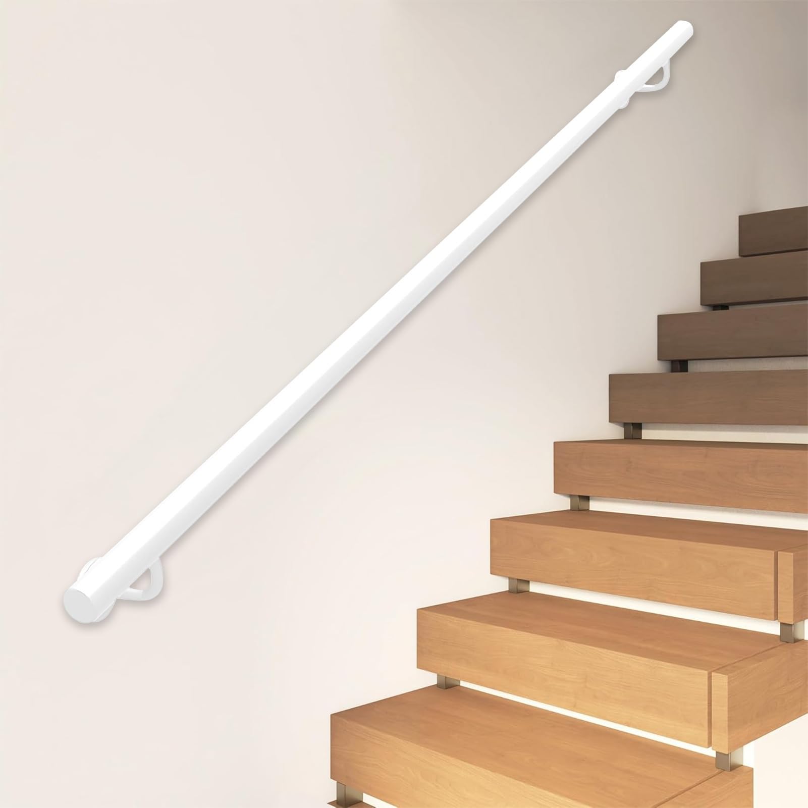 Main courante de rampe d'escalier métallique haut de gamme de 570cm finition noire