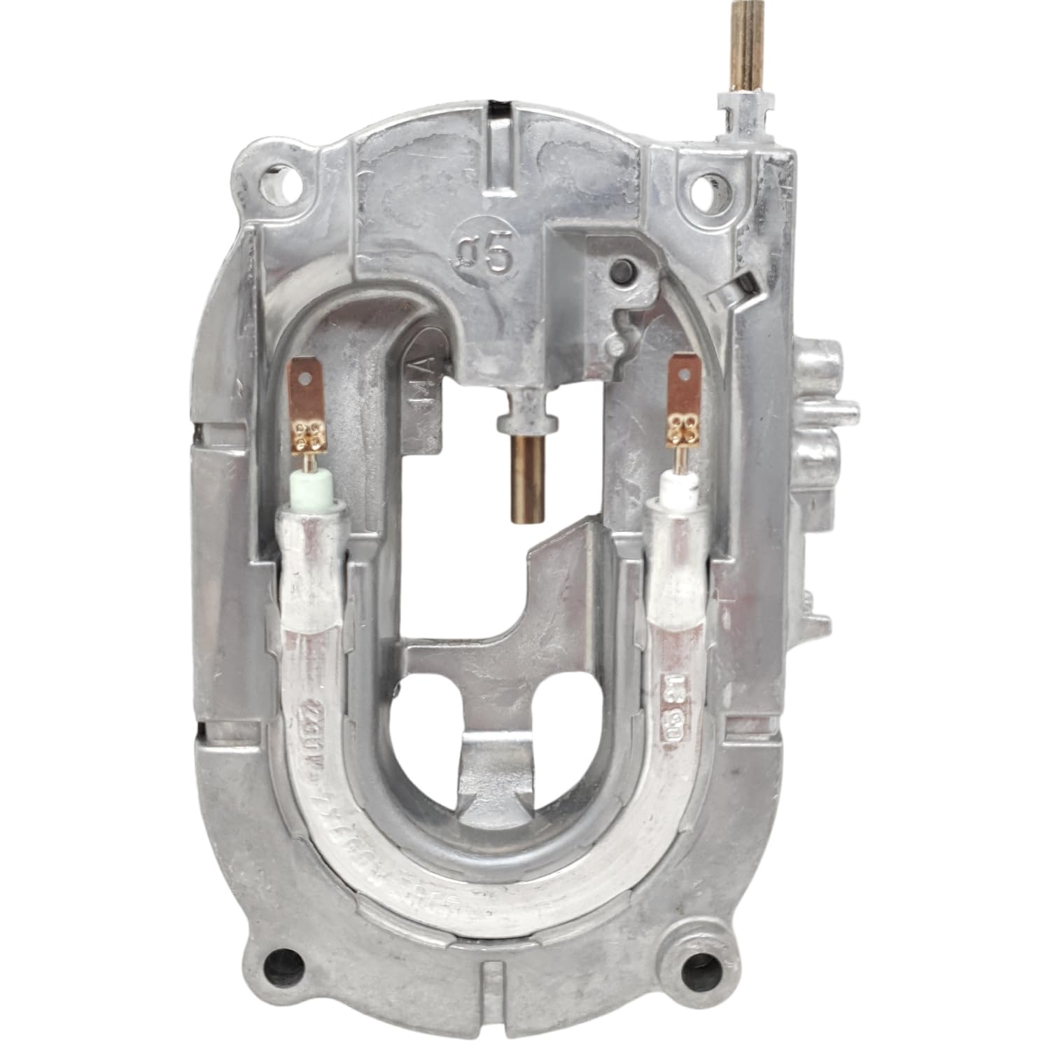 Generisch Thermoblock Heizung Durchlauferhitzer kompatibel mit DeLonghi 5513227941 Lattissima Esam EX:1 230V 1200W Alu-Heizelement mit 5mm Stutzen für Kaffeevollautomaten Ersatzteil