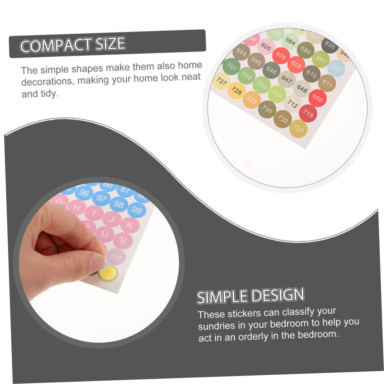 ARTIBETTER 3 Set Adesivi Digitali Adesivi A Forma Di Diamante Per Barattoli Rimovibili Etichette Adesive Per Cucina Etichette Per La Conservazione Piccole 4 fogli*3