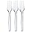 Prestee 100 Count Plastic Forks - Heavy Duty Forks Disposable for Parties, Events, and Catering - Crystal Clear Silverware and Durable Plastic Utensils Flatware Set for Weddings and Celebrations