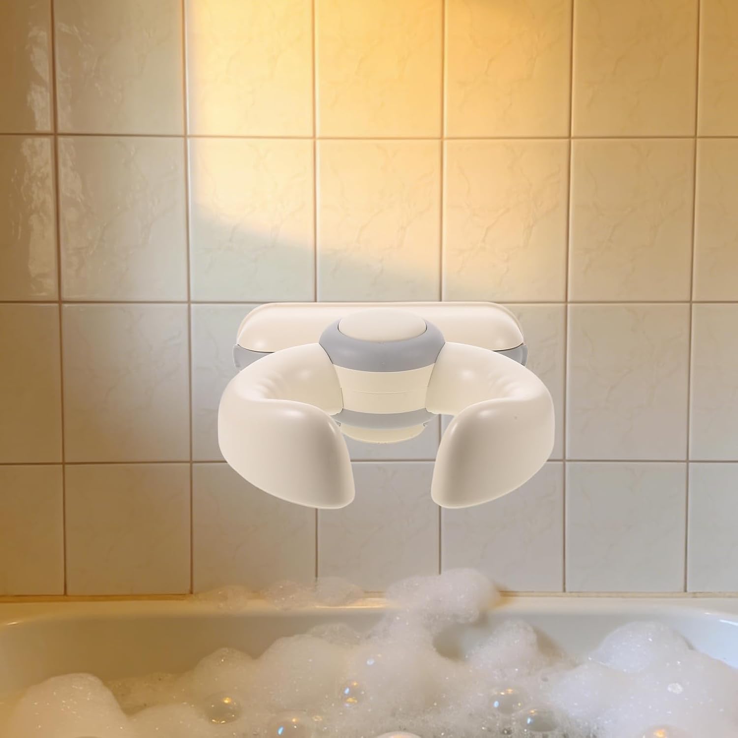 Baby Shower Stand - Wall-Mounted Toddler Bath Standing Support - Adjustable Height for Infants 6-36 Months - Toddler Shower Supplies