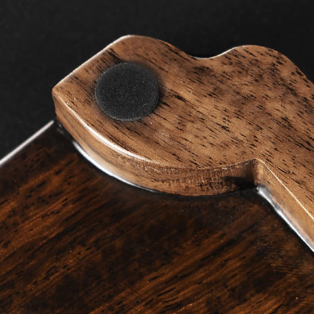 Bandeja de té de ébano, Elegante Mesa Japonesa, Mesa de Servicio de Drenaje rápido con diseño de latón para casa de té, Oficina (A 32,5 x 15 x 2 cm)