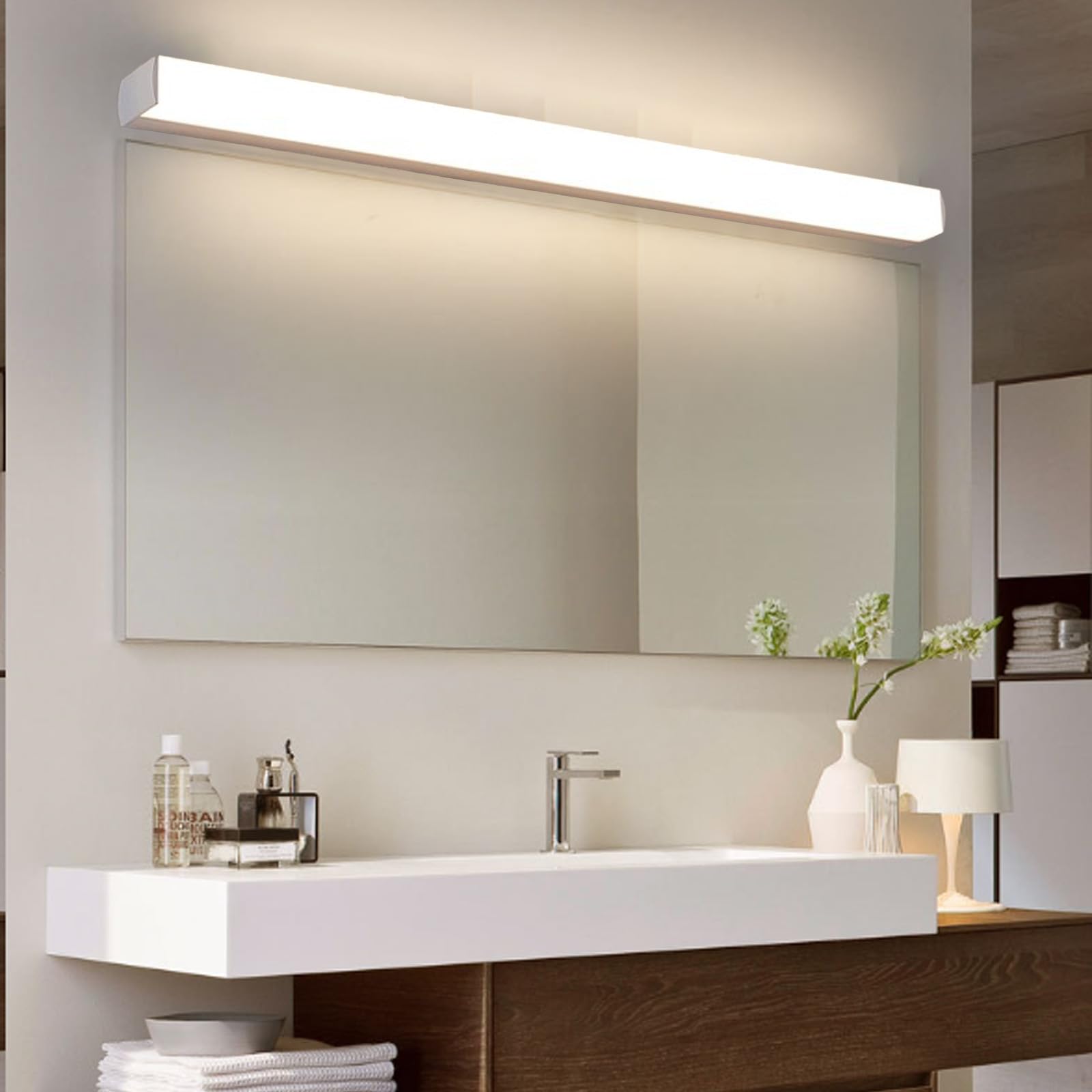 Lámpara de pared interior rectangular de 50cm con luz cálida e iluminación de pared moderno larga 8