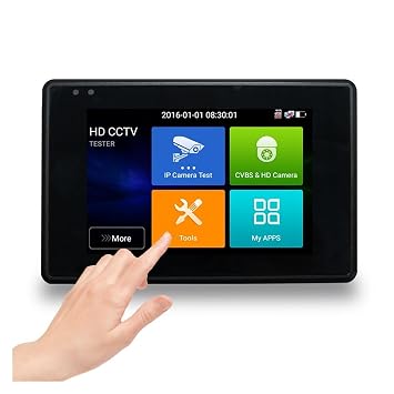 CCTV Monitor Tester, IPC1800plus 8MP CCTV TESTER H265 264 4 Inch 4K Security Tester Monitor Analog IP Camera Monitor With AHD/TVI/CVI CVBS