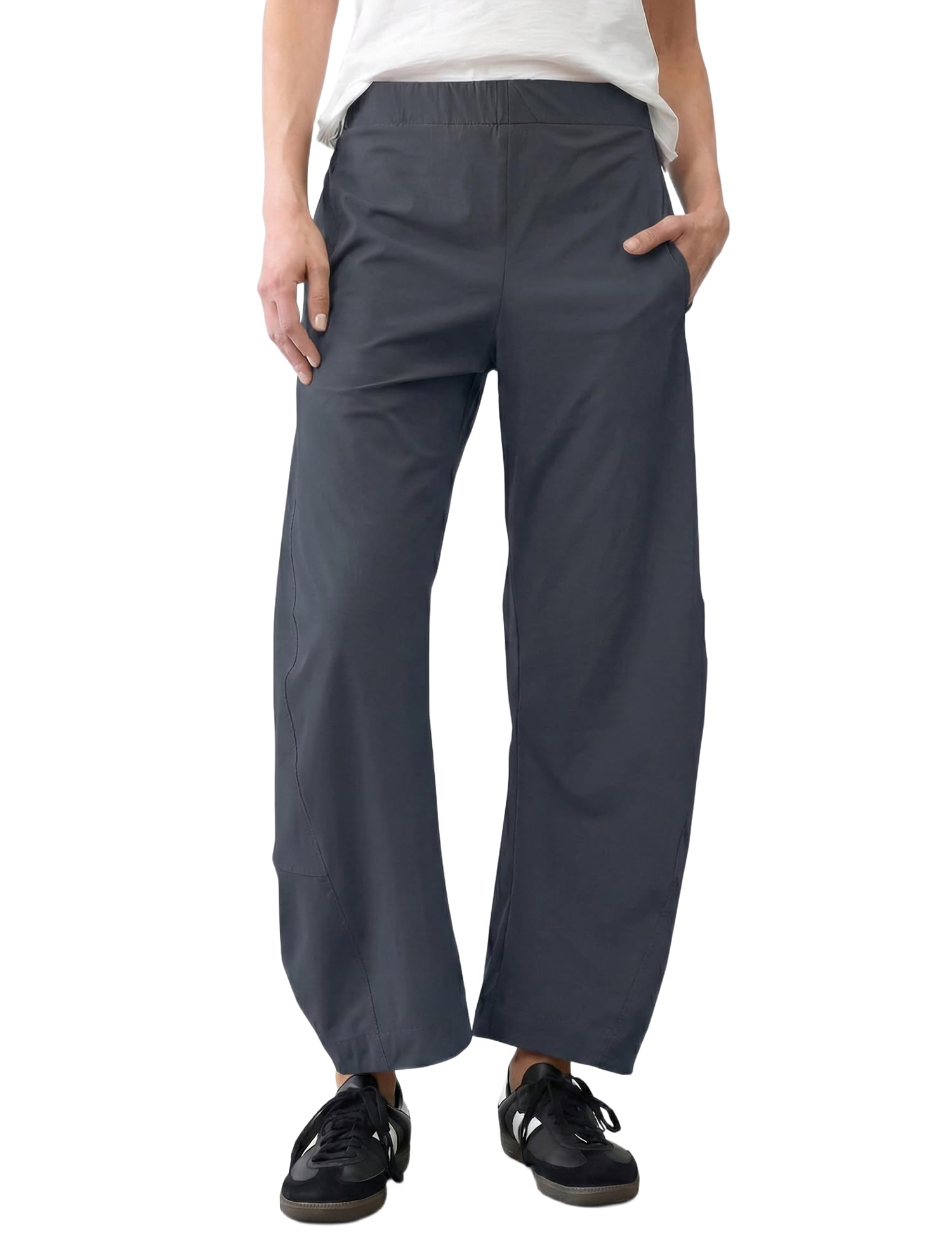 LOMON Barrel Pants for Women Hidden Elastic Quick Dry Travel Crop Ankle Wide Leg Golf Trousers with Pockets Spring 2026