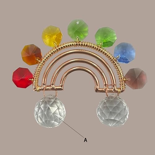 Miniatura 1 de Naturemama K9 - Atrapasoles de cristal con diseño de arco iris, adorno colgante de prisma para el hogar, jardín, decoración del automóvil, paquete