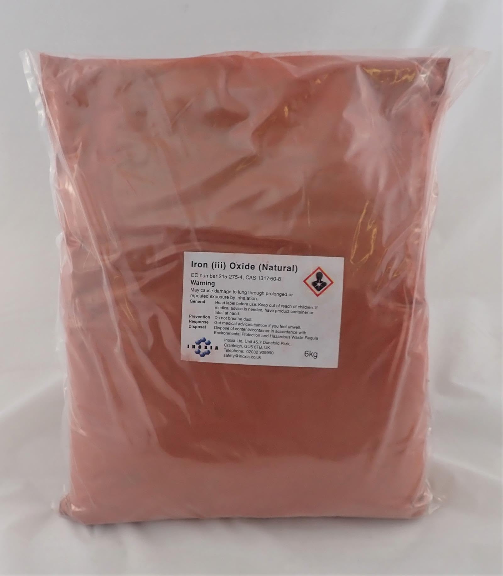 Oxyde de fer (III) naturel pigment rouille 6 kg pour béton chaux et enduit