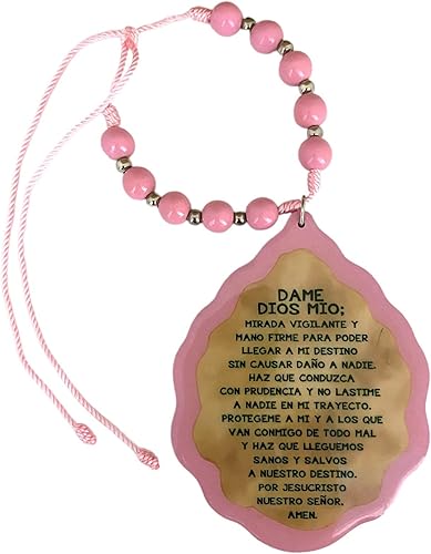 Miniatura 2 de Medallón de madera rosa para niño divino colgante bendición del coche auto protección medalla cuna adorno Divino Nino Medallon