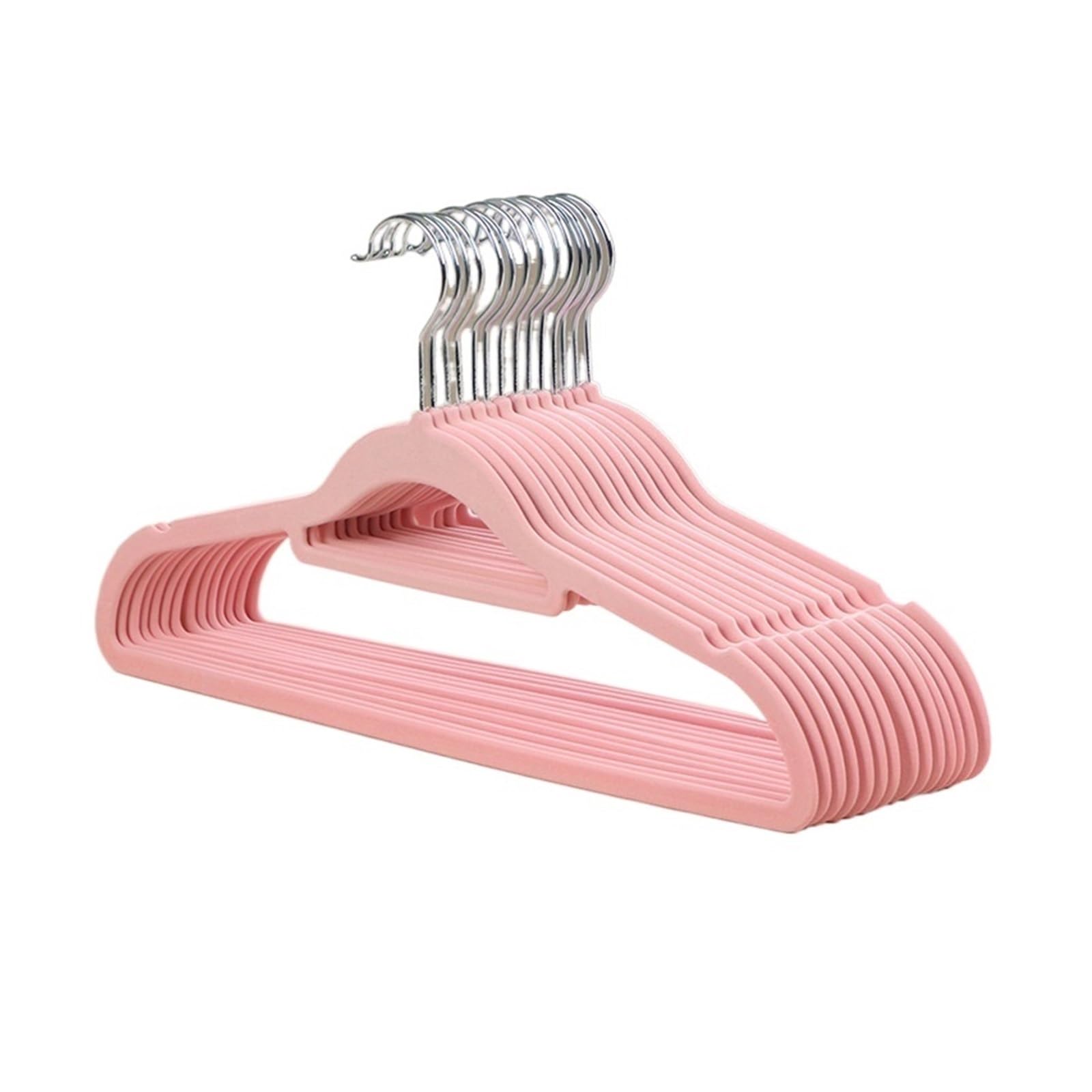 Velvet Hangers Set of 20 Velvet Hangers 42cm Wide High Load Capacity with 360° Swivel Hooks for Coats Shirts Suit Home Coat Hanger(Pink 20pcs)