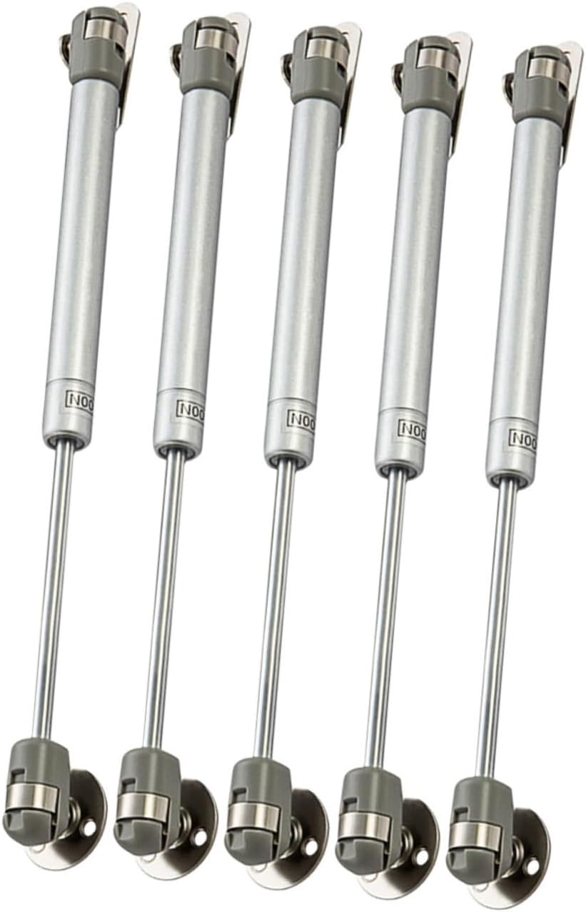 ABOOFAN 5pcs Hydraulic Gas Strut Support Rods for Cabinets and Cupboards Heavy Duty Pneumatic Pressure Bars with Screws and Easy to Install for Home Furniture Use