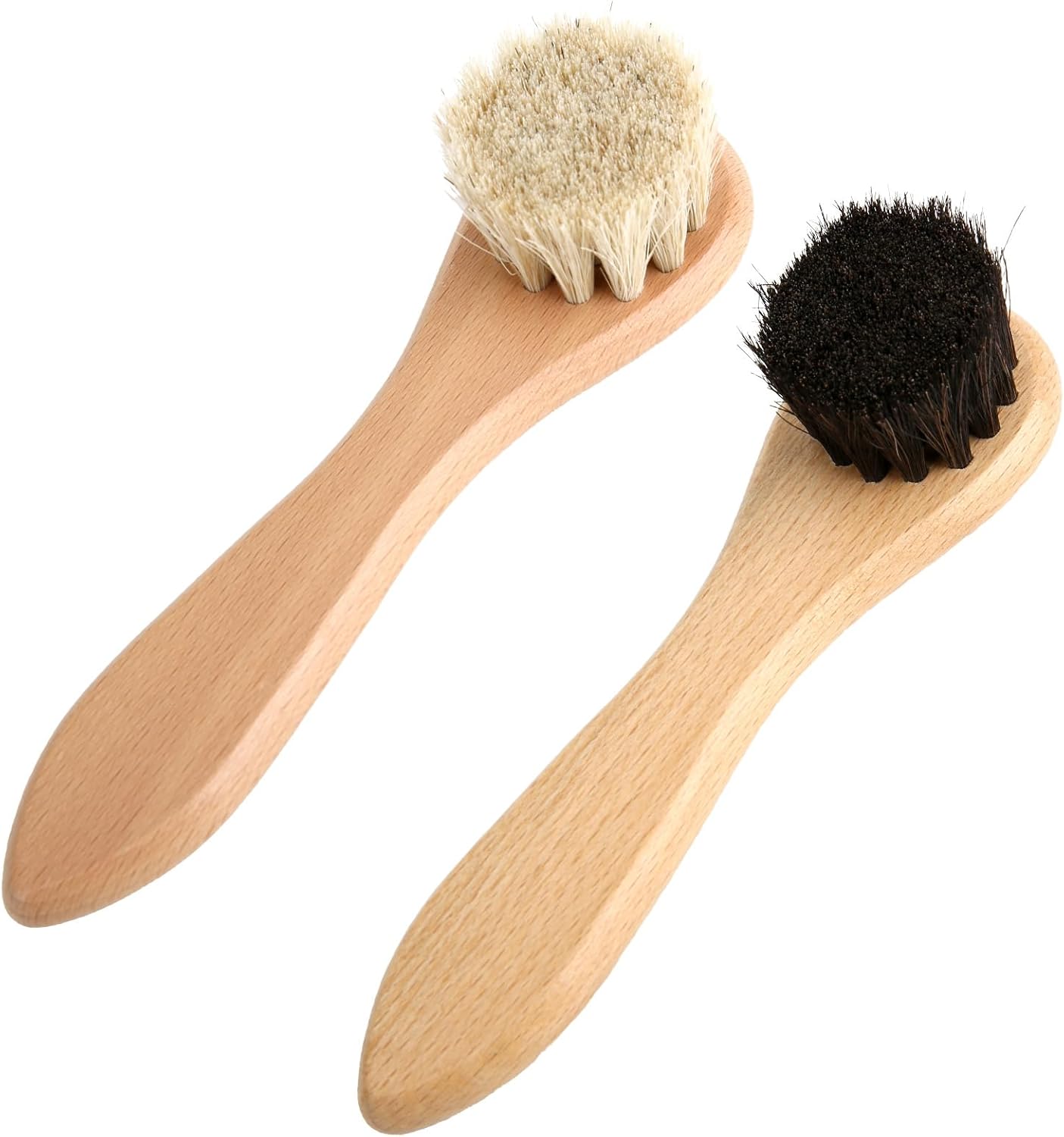 2pcs Baseball Glove Brush, Small Baseball Glove Scrub Horsehair Brushes Gentle Routine Maintenance Horse Hair Bristles Practical Cleaning Supply Accessories for Deep Clean