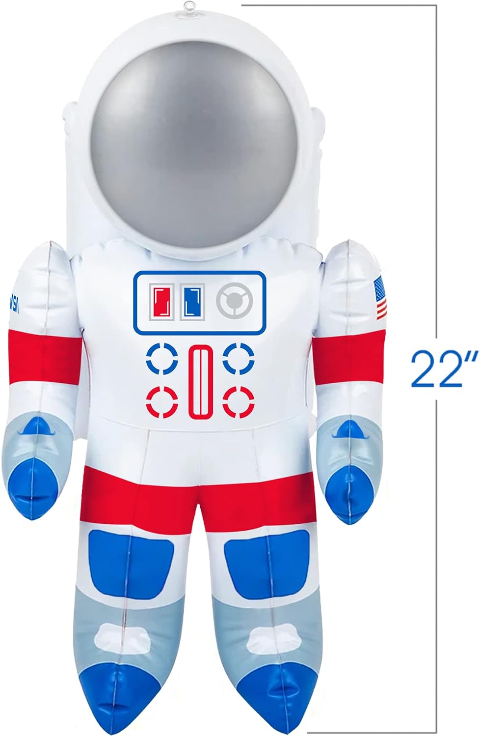 ArtCreativity 22” Inflatable Astronauts with Hanging Tag, Space Themed Party Decorations for Outer Space Events, Party Inflates for Christmas, Birthday and Fun Pretend Play Accessories (Pack of 2)
