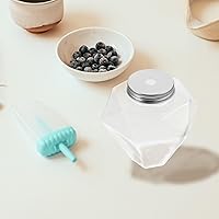 Vista 9 de Kichvoe Botellas de plástico transparente con forma de diamante con tapas, botellas de bebidas multiusos de 17 onzas para almacenamiento de jugo