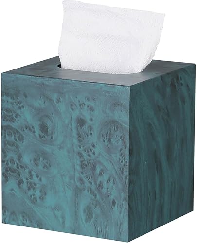 Miniatura 9 de Tapa cuadrada de metal para caja de pañuelos, moderno soporte para pañuelos faciales para tocador de baño, tocadores de dormitorio, mesitas de