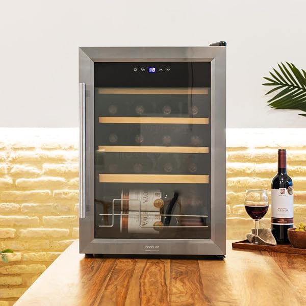 Cecotec Cave a vin Bolero GrandSommelier 2050 Inox Compressor. Cave à vin 20 Bouteilles avec compresseur de réfrigération et panneau de contrôle tactile pour un ajustement facile. - 3