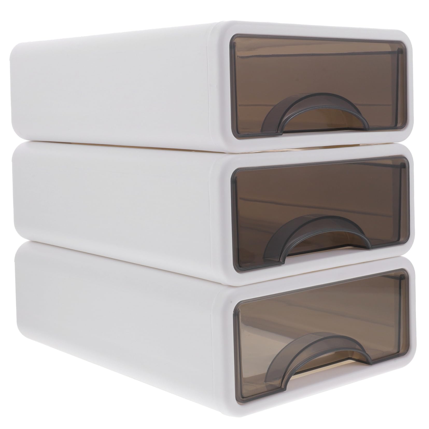 3 Caja De Almacenamiento Tipo Cajón Organizador De Escritorio Y Papelería Cajonera Pequeña Apilable Con Asa Estuche Para Cosméticos Maquillaje Y Joyas 9.84X6.69X8.85in