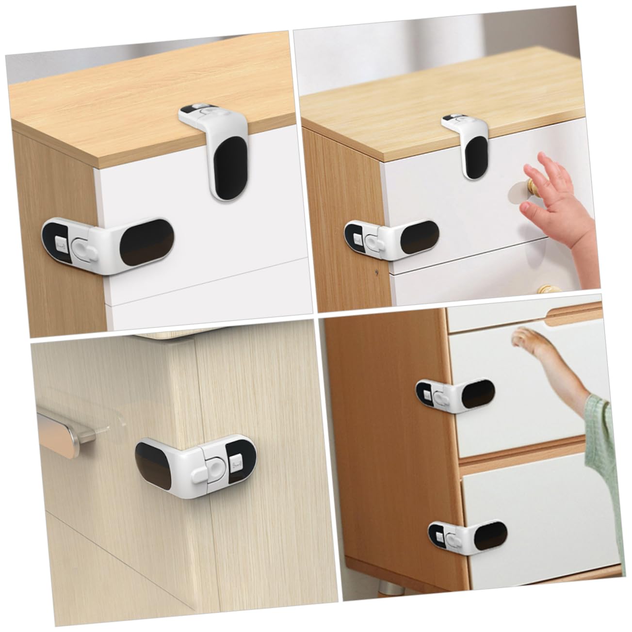 ibasenice 20piezas Cerraduras De Seguridad Para Armarios Cerraduras Para Frigoríficos y Muebles Protección Infantil Multiusos Instalación Rápida y Sencilla Para Hogares Bebés