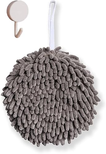 Pufandor Toalla de mano de microfibra suave para baño, toalla de mano azul de felpilla de secado rápido con lazo para cocina, paños de secado rápido