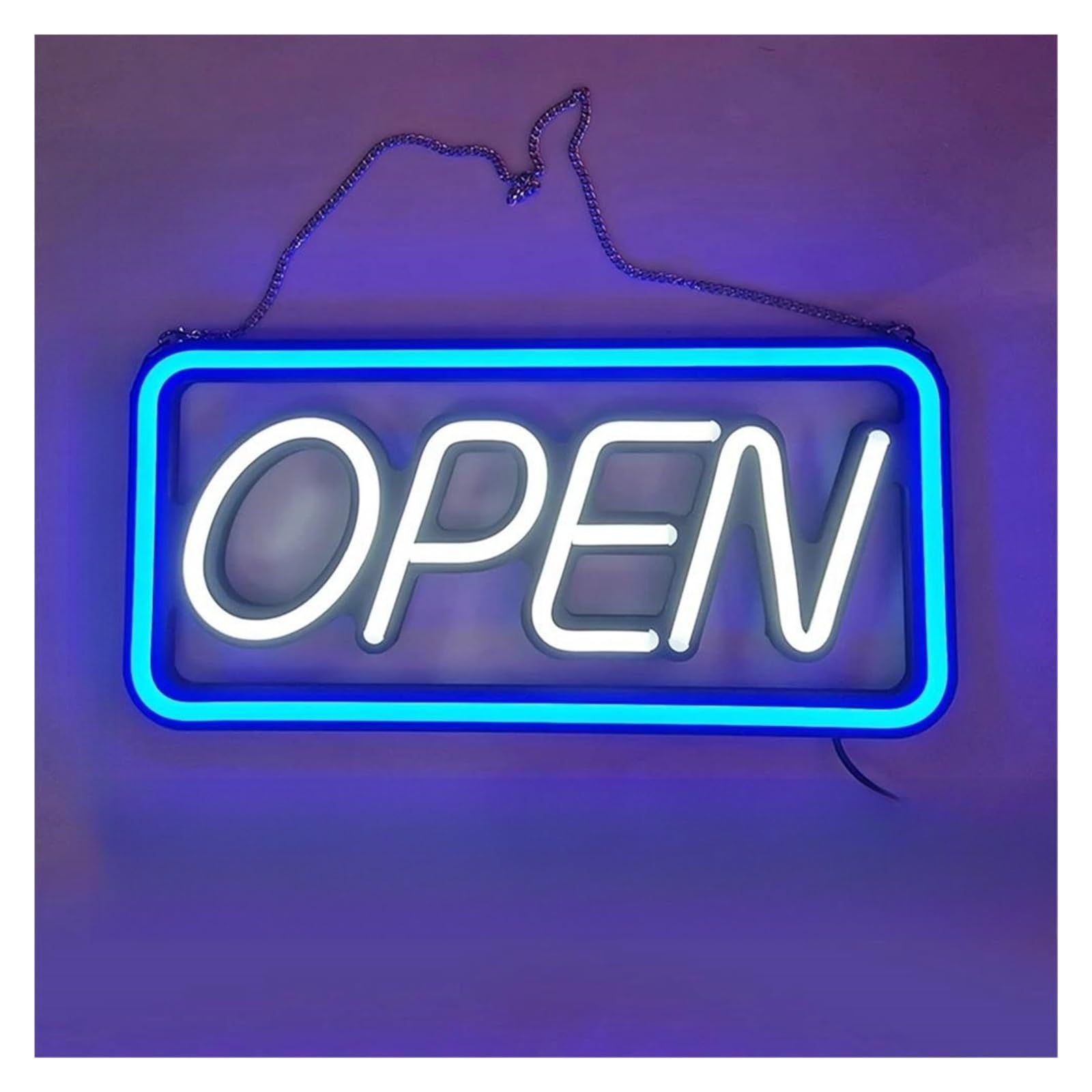 Insegna al neon Aperto per insegne al per neon per alimentazione per, luminosità regolabile per luci per adatte per negozi, bistrot, decorazioni da parete 20 cm x 42