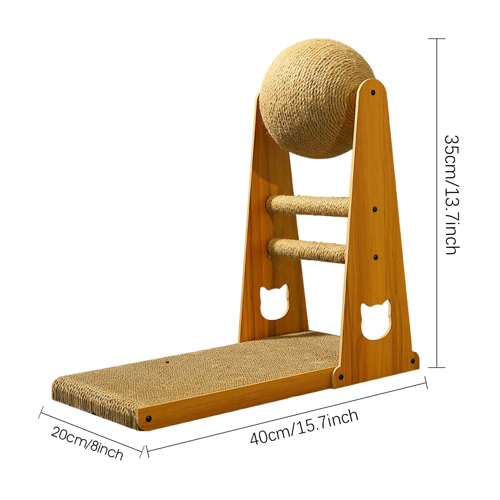 Sisal kattenkrabber voor tweeërlei gebruik, L-vorm krabpad Sisal kattenkrabber voor tweeërlei gebruik, L-vorm krabpad