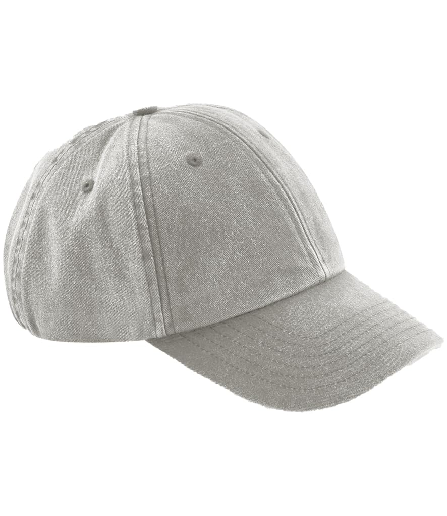 Vintage Baseball Cap, Low Profile Washed Cotton Hat with Pre-Curved Brim, Unstructured Adjustable Fit, Urban On-Trend Style Grey