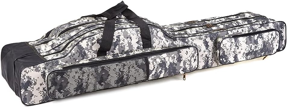LixadaBlusea 120cm/150cm 3 Layers Fishing Bag Portable Folding Fishing Rod Reel Bag Fishing Tackle Carry Bag Case Travel Storage Bag
