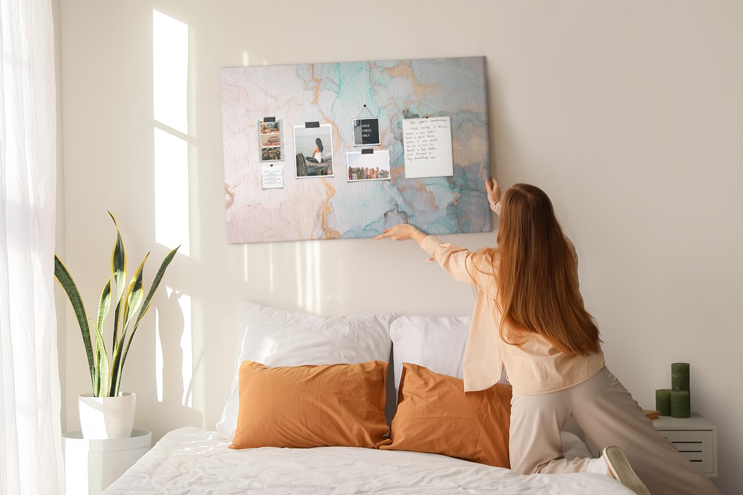 Panel mural de corcho 120x80 cm | Pintura abstracta