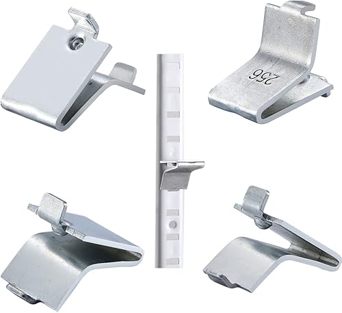 Miniatura 8 de Clips para estantes, clip de soporte ajustable para 255 Pilastra estándar, soportes de metal resistentes para estantería de gabinete de cocina