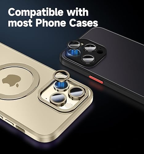 Miniatura 6 de MAGIC JOHN Juego de 2 protectores de lente de cámara para iPhone 14 ProiPhone 14 Pro Max, modo de disparo nocturno Anillo individual de metal Ultra