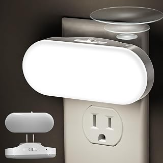 DORESshop Dimmable LED Night Light Plug-in Wall [2 Pack] - Dusk to Dawn Sensor, 1W 5000K Adjustable 0-100LM for Bedroom Bathroom Hallway Kids Room