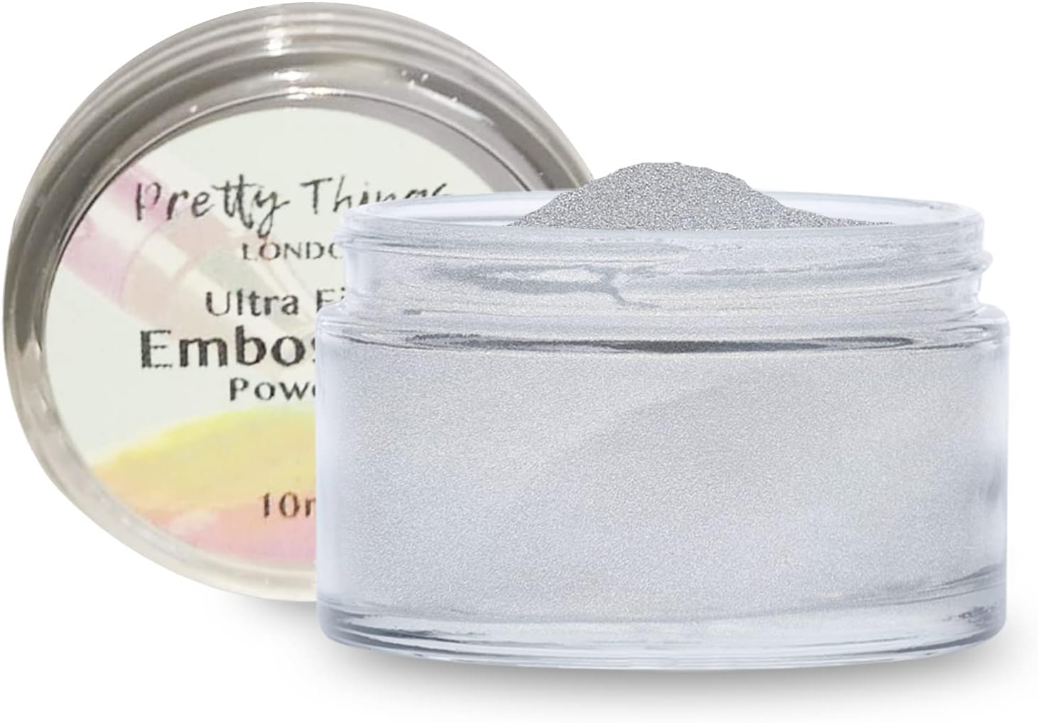 Embossing Powder Jar | 10ml | Regular | Pretty Things London (Silver)