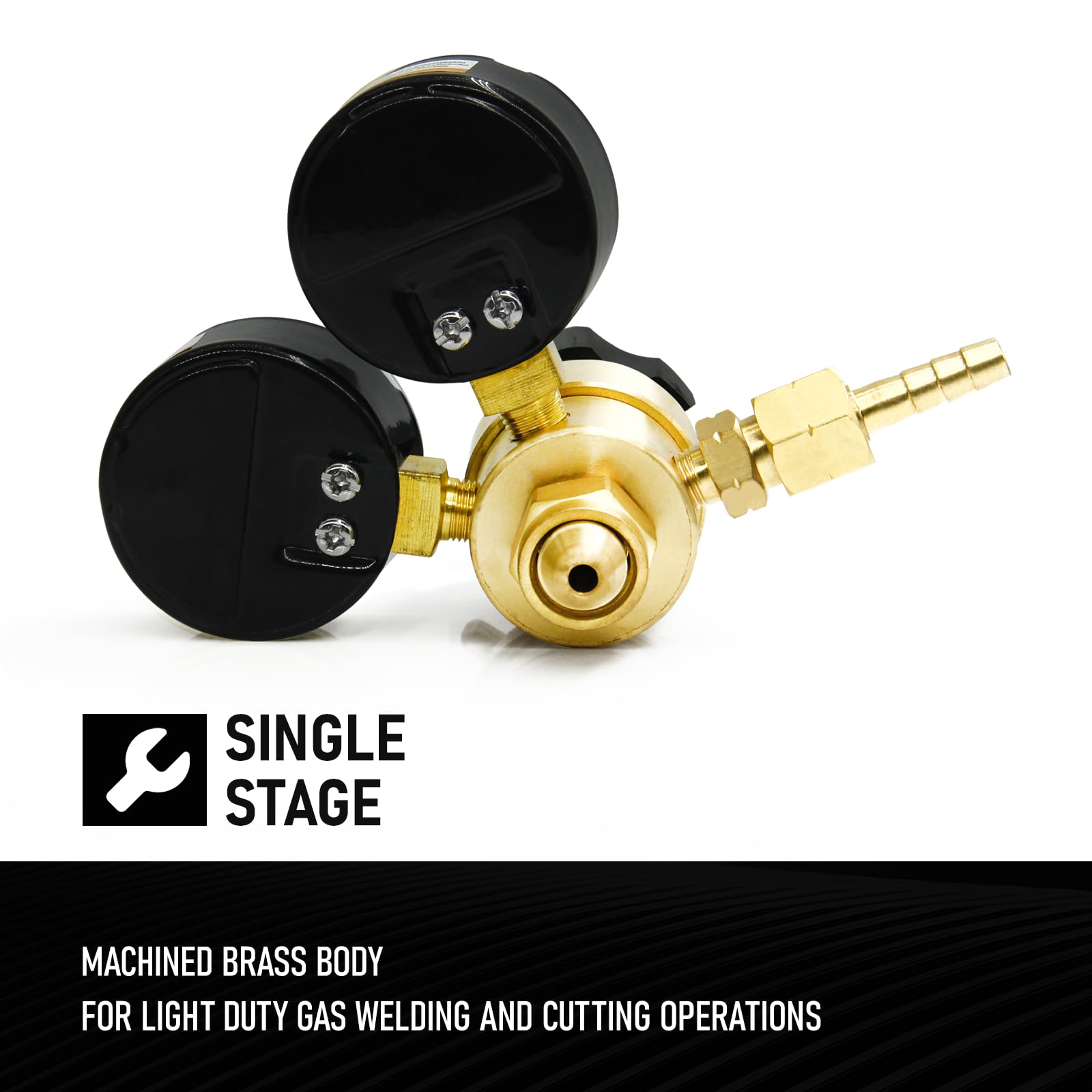 Regolatore Per Acetilene YESWELDER – CGA200 0-400 PSI Con Uscita 9/16-18