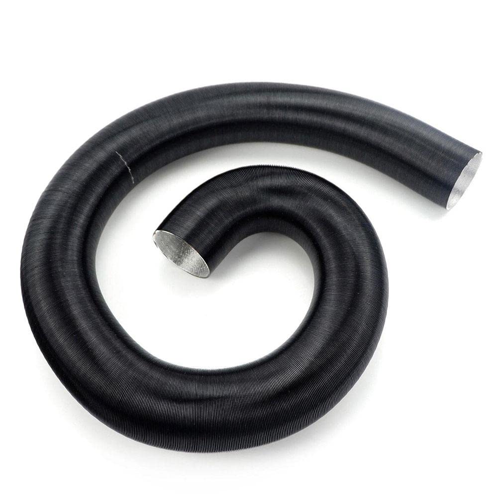 60mm Heater Ducting 2m Aluminium Flexible Ducting Hose Black Warm Heater Duct Pipe Ducting Ventilation Hose For Car Diesel Heater